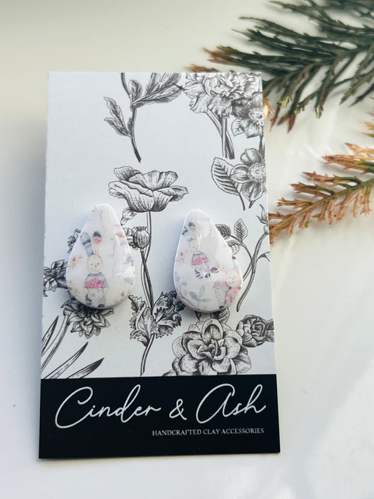 EASTER TEAR DROP STUDS - cinder.and.ash