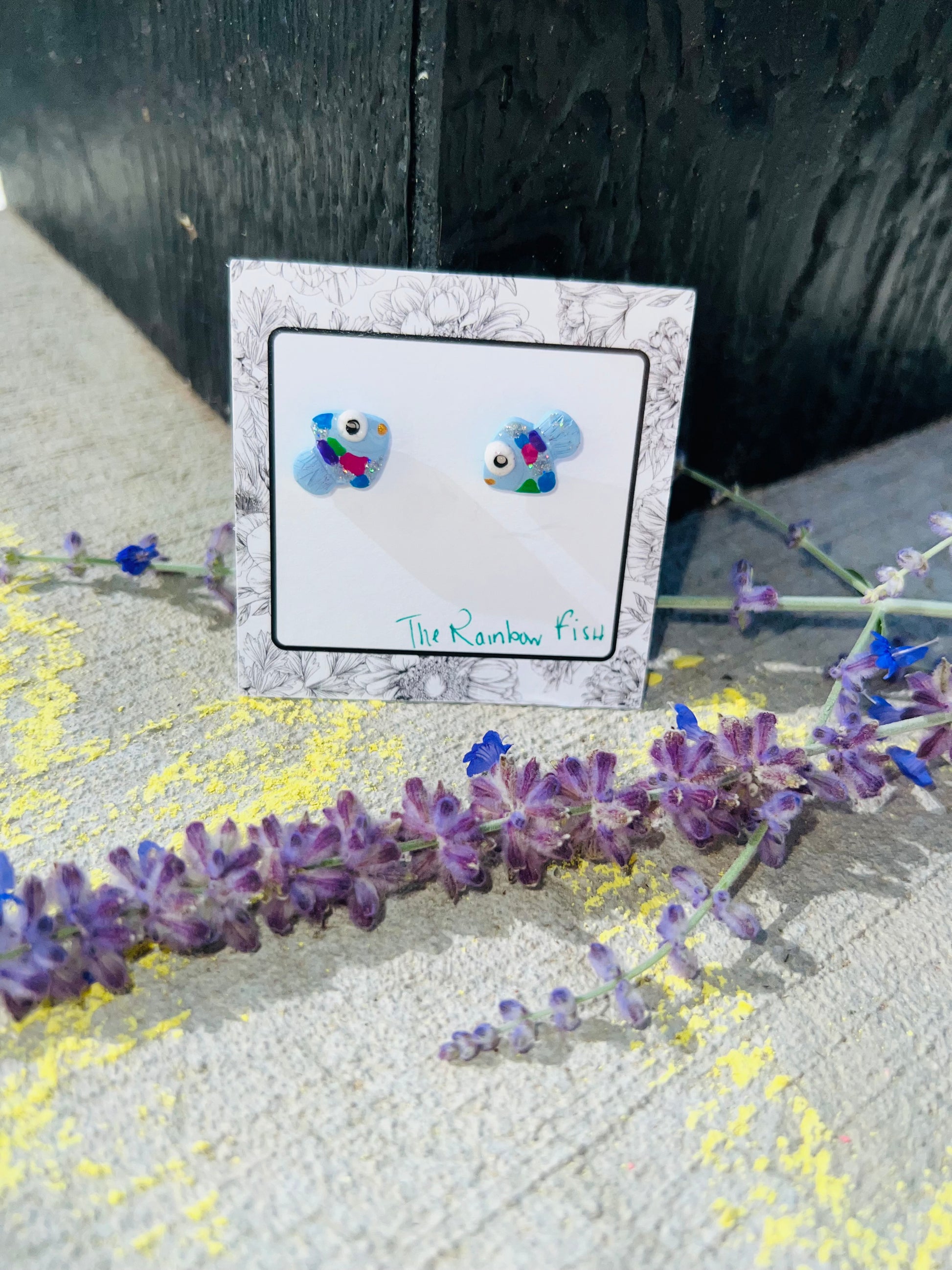 RAINBOW FISH MINI STUDS - cinder.and.ash