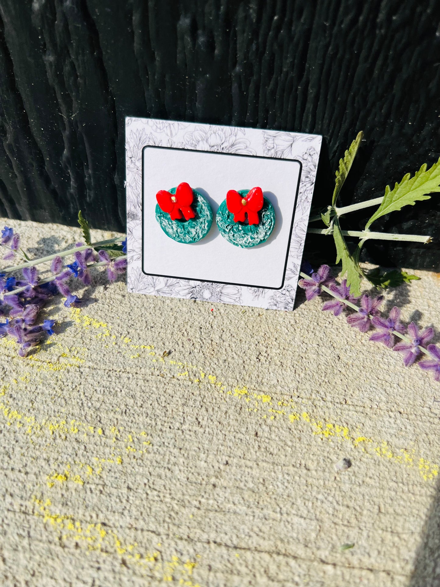 WREATH STUDS - cinder.and.ash